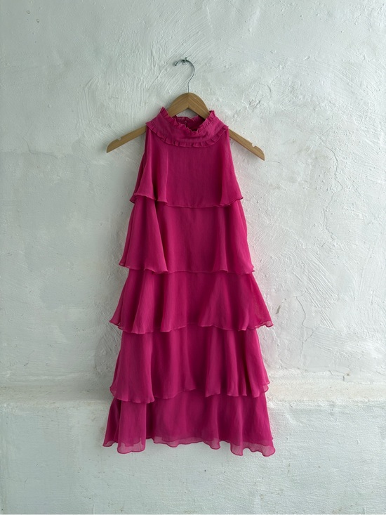 Essentials Dresses & Skirts - Fuscia pink woman’s ruffled essentials dress